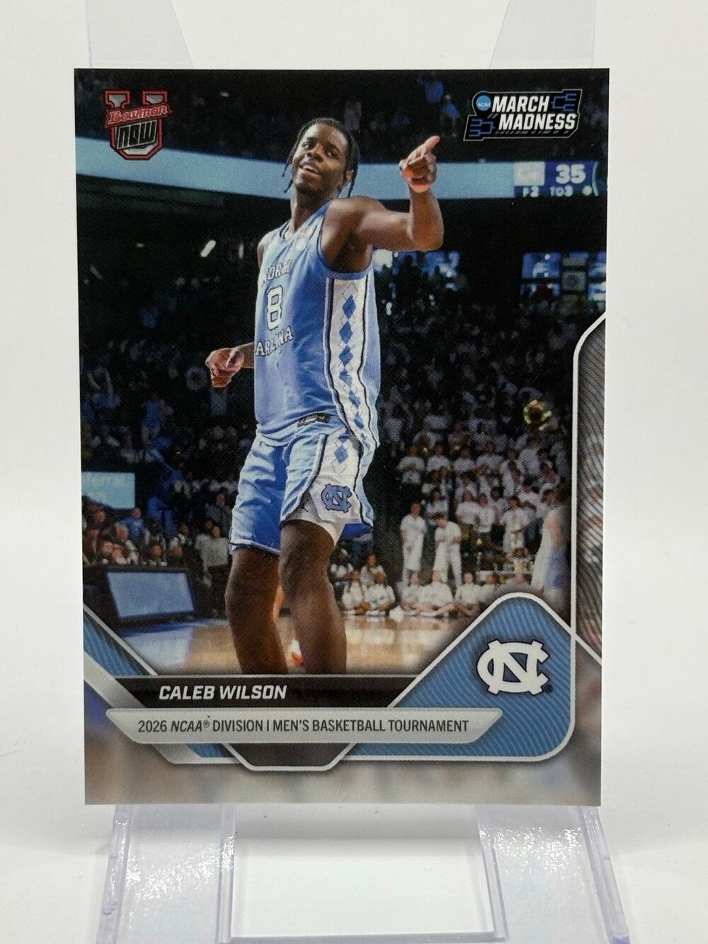 2025-26 Bowman U Now Caleb Wilson March Madness #5 North Carolina UNC Bulls